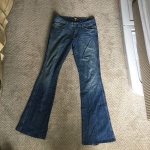 7 for all man kind jeans w/rhinestone detail